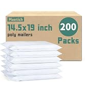 14.5x19 Inch Poly Mailers 200Pcs, Self Adhesive Sealing Shipping Bags for Clothing, Waterproof Ma...