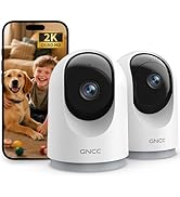 GNCC 2K Cameras for Home Security-Indoor Pan/Tilt Cameras for Baby Monitor/Pet Camera with Phone ...