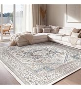 OPPODREAM Soft Neutral Area Rugs 5x7, 5x7 Washable Rug with Non Slip Backing, 5 x 7 Faux Cashmere...