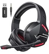 BINNUNE-Gaming-Headset Wireless-Gaming-Headsets-with-Noise-Canceling-Mic Gaming-Headphones-with-B...