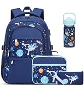 ACESAK Boys Backpack with Lunch Bag Pencil Case, Insulated Bottle, BPA-FREE Double Tumbler 18/8 S...