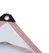 Clear Tarp Waterproof with Grommets,Transparent Tarpaulin Large (Small),Heavy Duty PVC Vinyl Tarp...