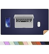 AFIING Dual-Sided Desk Pad, Natural Cork & PU Leather, Desk Mat Protector Non-Slip, Waterproof, E...