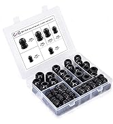 Nylon Cable Gland Kit, CGELE 50 Pack Plastic Waterproof Adjustable Connector 3-16mm Strain Relief...