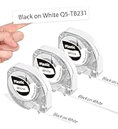 Phomemo Label Maker Tape P12 Compatible with DYMO LetraTag Refills LT-100H LT-100T 200B Compatibl...