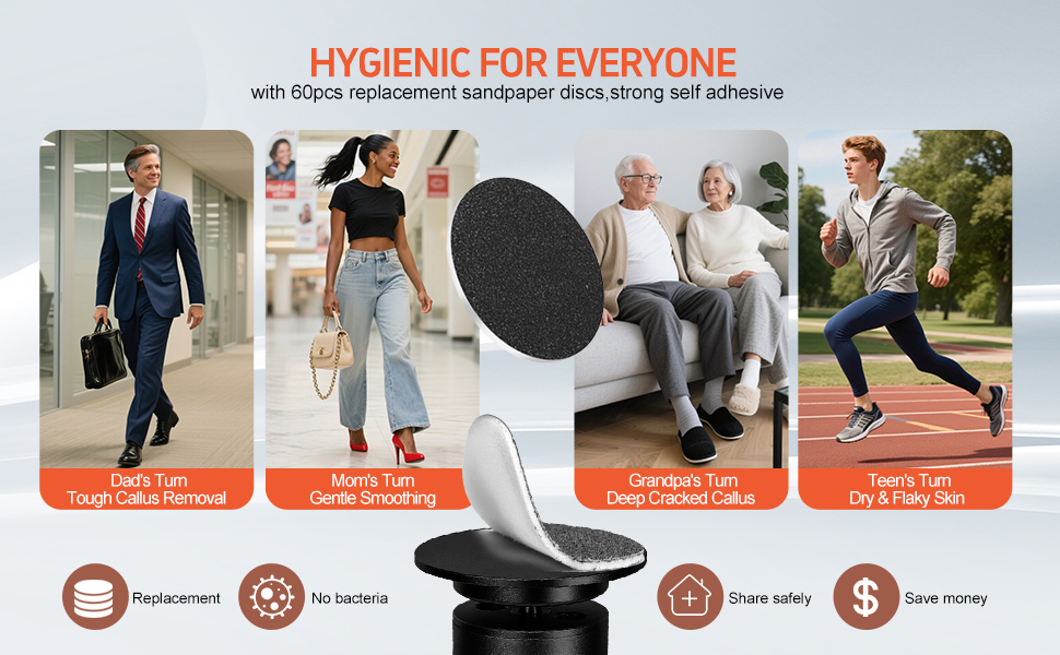 replacemant sandpaper pads discs callus remover electric foot filer foot care for women men parents