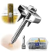 VIVBOO 304 Stainless Steel Fence Staples 100Pcs, Rust-Resistant Fasteners for Fence Post & Outdoo...