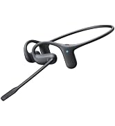 Open Ear Headphones with Mic, Bluetooth Headphones with MicMute-Matte Black | Rotatable Noise Can...
