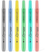 Writech Retractable Highlighters Assorted Colors: Chisel Tip Click Aesthetic Highlighter Marker P...