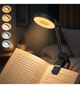 Book Light for Night Reading in Bed: Rechargeable Clip On Reading Light | 18 LED Eye-Caring Bookl...
