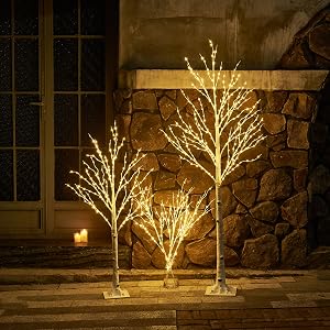 LITBLOOM Birch Tree with Lights