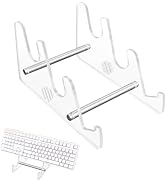 CRASPIRE Clear Keyboard Stand Keyboard Display Shelf Acrylic Iron 3 Tier Portable Detachable Mech...