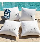 Phantoscope 18x18 Outdoor Pillow Inserts - Pack of 4 Outdoor Pillows Waterproof Down Alternative ...