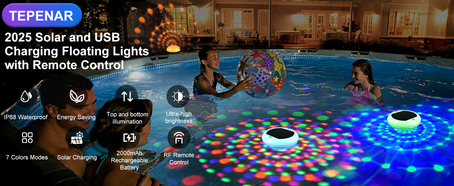 pool solar lights