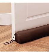 Sunolga 38 Inches Waterproof Door Draft Stopper Filled with Glass Beads & Cotton, Removable Machi...