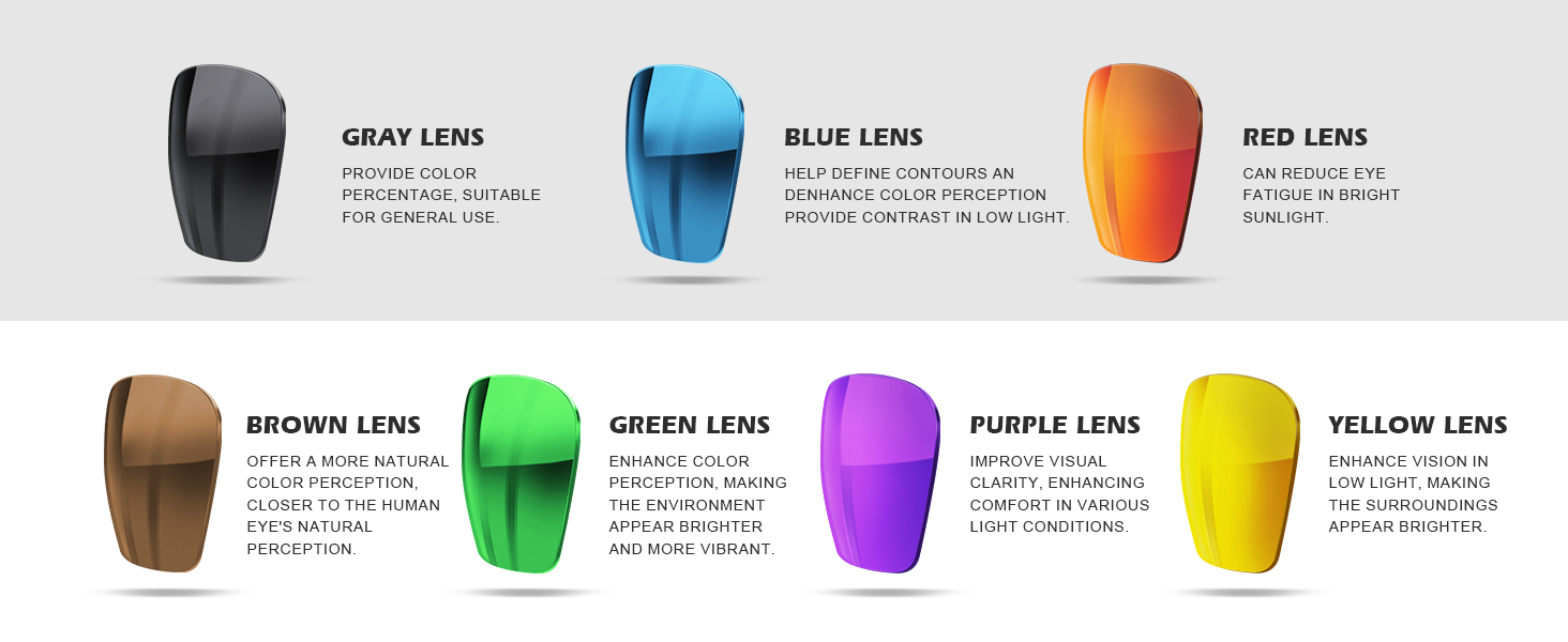 Black Blue Red Brwon Green Purple Yellow sunglasses
