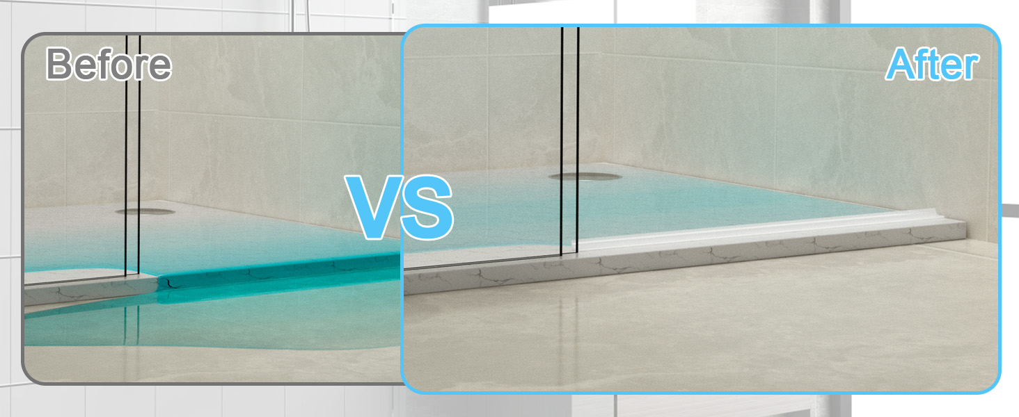 collapsibne shower threshold water dam barrier