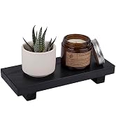 Small Bathroom Counter Organizer Holder Wood Pedestal Stand Riser Farmhouse Decor Soap Tray for K...