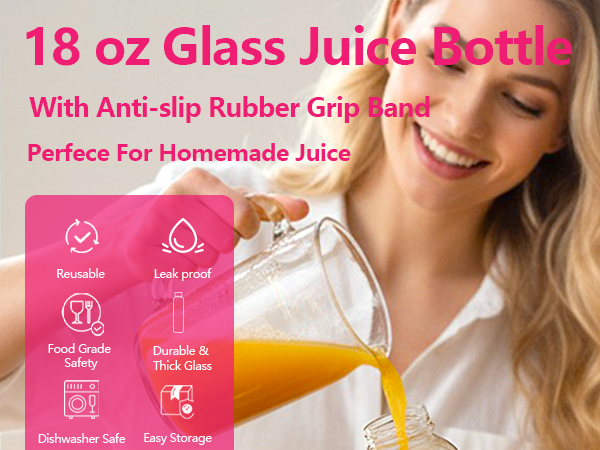 18oz glass juice bottles with sleeve 600x450
