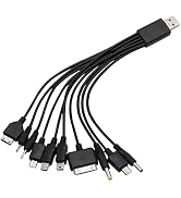 BWESOO Black 10 in 1 Universal USB Cable, Multiple Universal Charging Cable for Cell Phones Bluto...