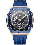 FANMIS Mens Bling Punk Diamond Watches Fashion Crystal Dress Quartz Analog Watch Silicone Band Sp...