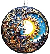 Sun and Moon Christmas Ornaments, Crescent Moon Christmas Tree Ornament, Winter Solstice Holiday ...