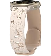 Floral Band Compatible with Garmin Venu 3 Venu 2, 22mm Soft Silicone Cute Women Two-Tone Flower S...