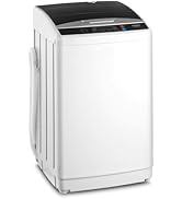 ROVSUN 25LBS Portable Washing Machine, Full-Automatic Electric Laundry Machine with Stainless Ste...