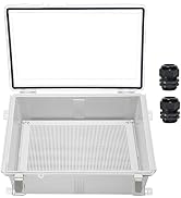 Zulkit Junction Box,IP67 Waterproof Electrical Box Hinged Clear Cover Stainless Steel Buckle Plas...