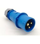 Industrial Plug Connector,3 Pin Connector 16A 220V-250V 2P+E Waterproof IP44 CEE/IEC Waterproof A...
