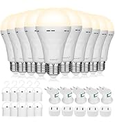 Ostwiki 10 Pack Rechargeable Light Bulbs, Emergency Light Bulbs for Power Outage Hurricane Campin...