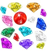 15 PCS Diving Gems Pool Toys, Colorful Big Diamond Pool Diving Toy for Kids Ages 4-8 8-12, Sinkin...