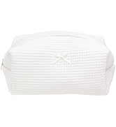 PAZIMIIK Cozy Makeup Bag Small Aesthetic Travel Zipper Cosmetic Pouch for Women Make Up Beauty Ac...