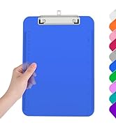 Piasoenc Plastic Clipboards, Translucent Clip Board with Low Profile, Purple Clipboard with Ruler...