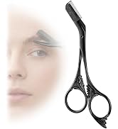 Stainless Steel Precision Eyebrow Cutter,Eyebrow Trimmer Scissor with Comb,Eyebrow Scissors for W...
