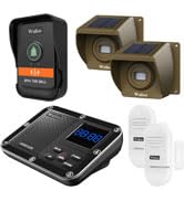 Wireless Alarm System for Home Security Include Doorbell, Door Alarm, and Solar Driveway Alarm