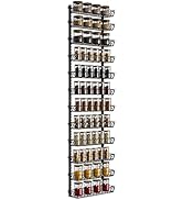 SWOMMOLY Adjustable Wall Mount Spice Rack Organizer, 12-Tier Dual-use (Multi-use) Hanging Spice S...