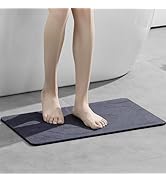 BSAOUTZ Stone Bath Mat, Natural Diatomaceous Earth Bathroom Rug, Super Absorbent, Quick Dry, Non-...