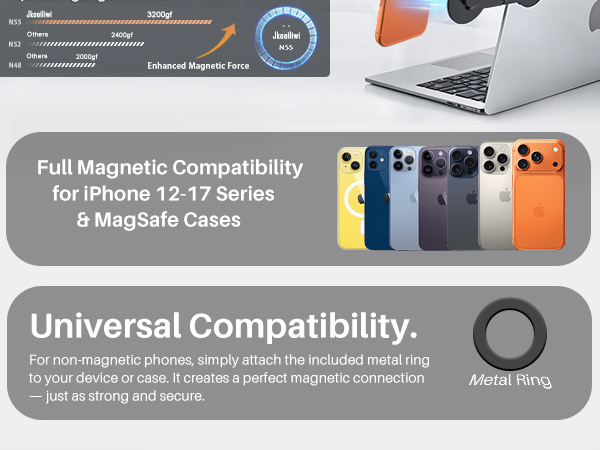 Magnetic Laptop Phone Mount