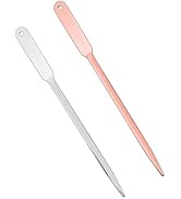 WXJ13 2 Pack Letter Openers Stainless Steel Lightweight Hand Envelope Slitter, Silver and Rose Gold