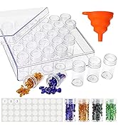 BigOtters Embroidery Diamond Storage Box, 30PCS Big Clear Plastic Bead Containers with Silicone F...