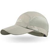 ELLEWIN Unisex Baseball Cap UPF 50 Unstructured Hat with Foldable Long Large Bill