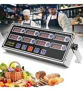 NAOEDEAH Commercial Kitchen Timers for Cooking Timer Manual Big Large Timer Digital Timer 8-Chann...