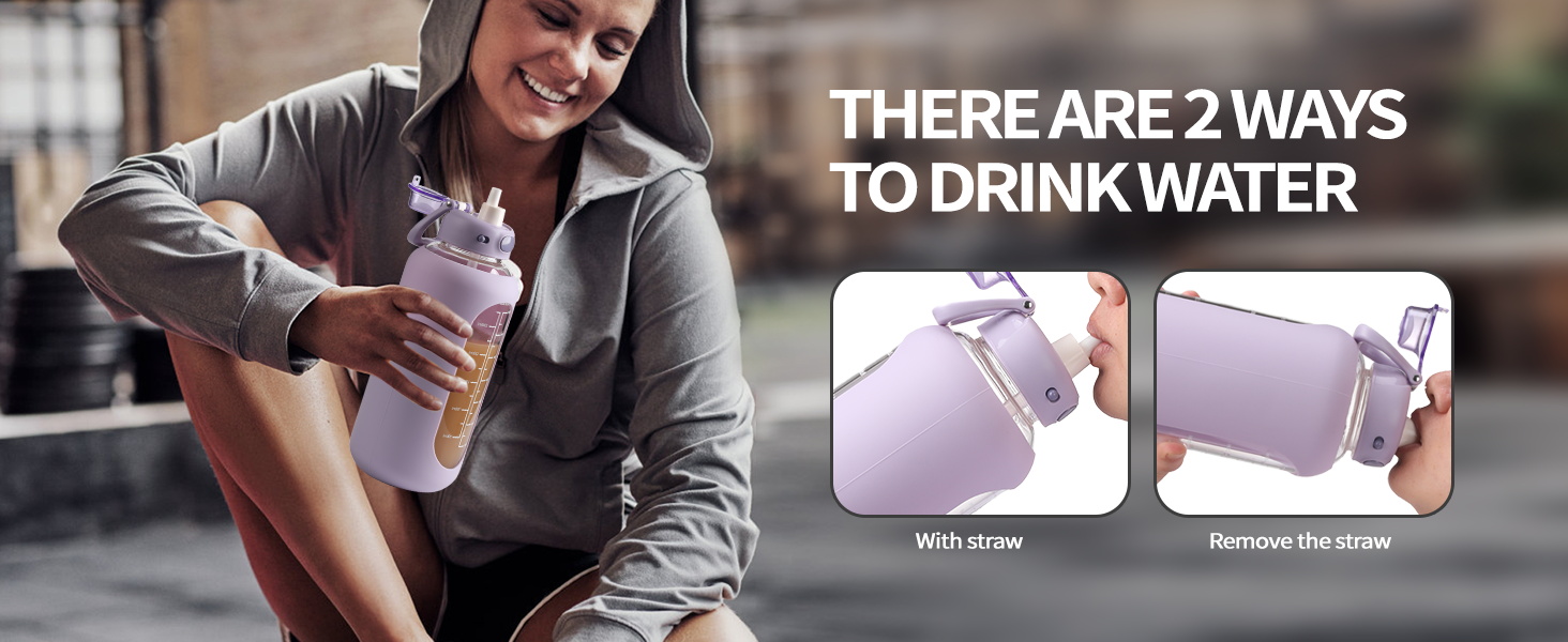 64 oz water bottle with straw
