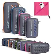BAGAIL Camping Towel with EVA Case, Compact & Ultra Soft Microfiber Travel Towel - Super Absorben...