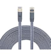 Nanxudyj Cat 7 Ethernet Cable 10ft/3m, Nylon Braided CAT7 Shielded Internet Cable RJ45 LAN Cable ...
