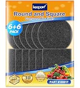 KEEPOW 12 Pack Compost Bin Filter for Kitchen Compost Bin Pail, Charcoal Filters for Compost Buck...