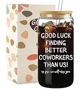 Mikopei Farewell Gifts for Coworkers - Good Luck Finding Better Coworkers Than Us Glass Cup with ...