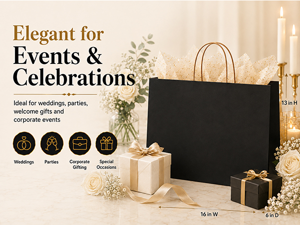 black kraft paper bags