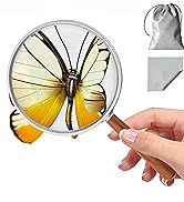 10X Handheld Magnifying Glass for Reading, Large 4.3 Inch Shatterproof Lens Magnifying Glasses, L...